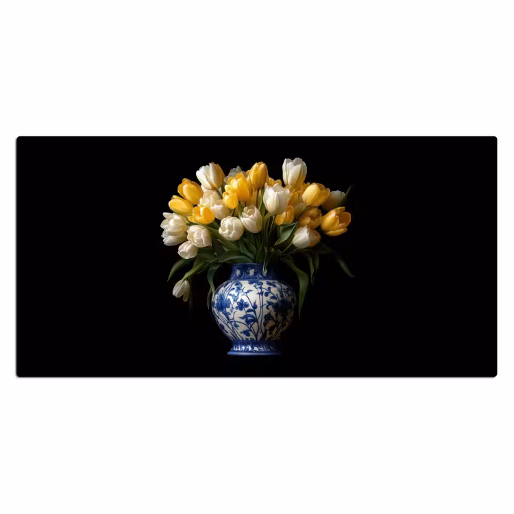 Bureau onderlegger - Geel - Tulpen - Vaas - Bloemen — 1
