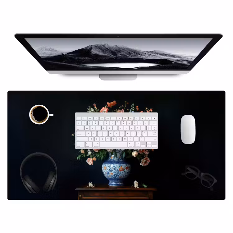 Bureau onderlegger - Hout - Vaas - Kleuren - Bloemen — 3