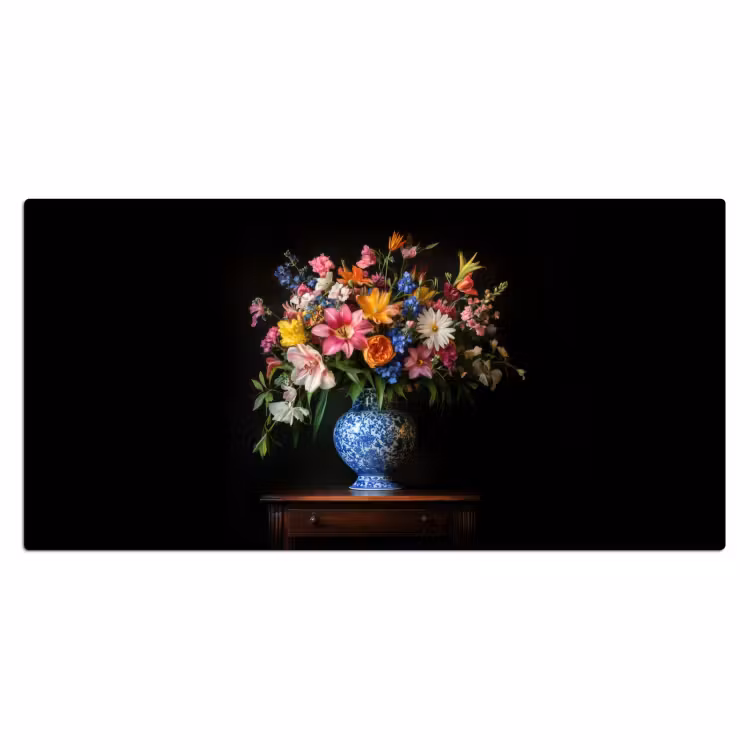 Bureau onderlegger - Kleur - Vaas - Bloemen - Boeket — 1