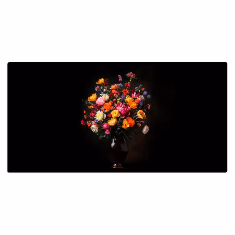 Bureau onderlegger - Kleurrijk - Boeket - Vaas - Donkerbruin — 1
