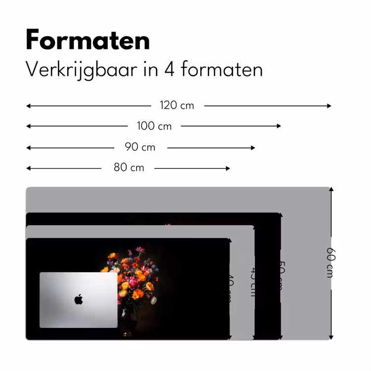 Bureau onderlegger - Kleurrijk - Boeket - Vaas - Donkerbruin — 7