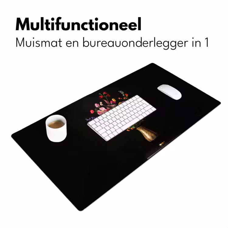 Bureau onderlegger - Kleurrijk - Boeket - Vaas - Goud — 6