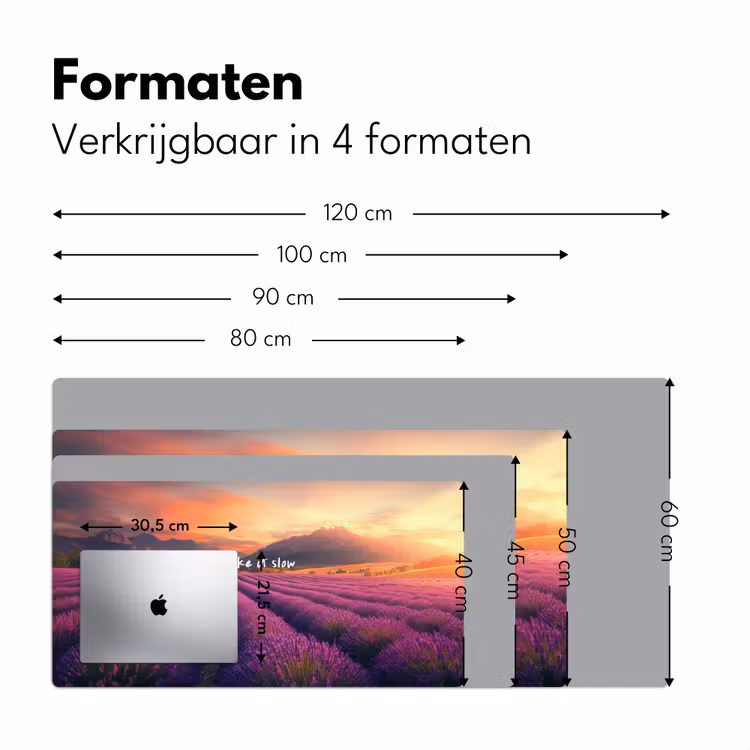 Bureau onderlegger - Lavendelveld - Quote - Zonsondergang — 7