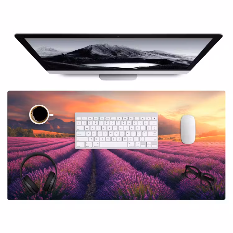 Bureau onderlegger - Lavendelveld - Zonsondergang - Paars — 3