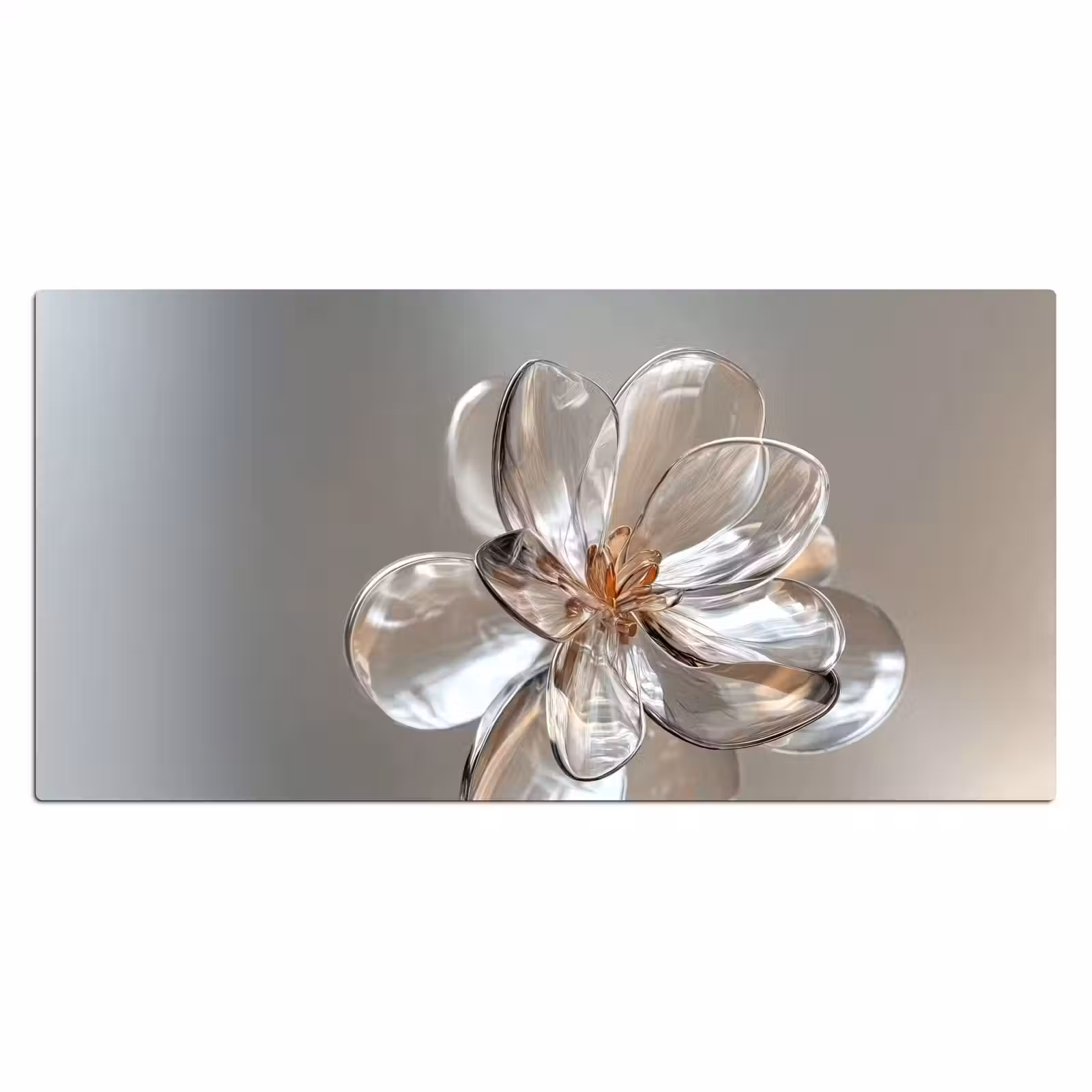 Bureau onderlegger - Bloem - Glazen - Doorzichtig — 1