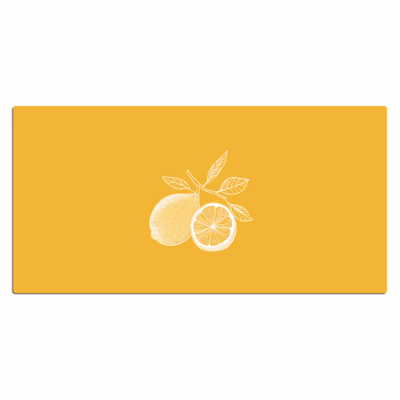 Bureau onderlegger - Citroenen - Illustratie - Minimalistisch - Geel — 1