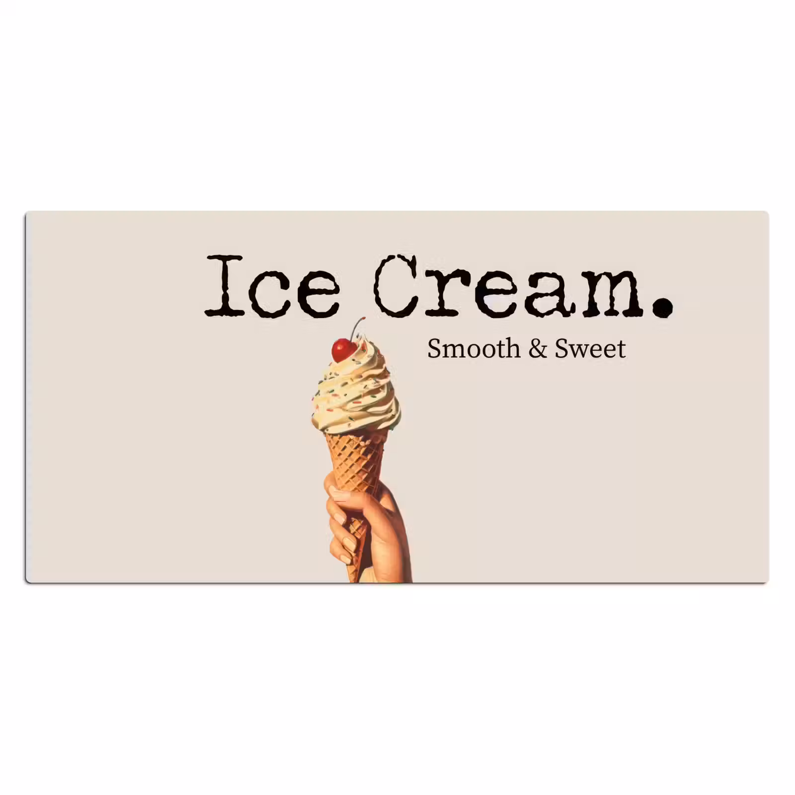 Bureau onderlegger - Ice cream - Softijs - Kleurrijk - Kers — 1