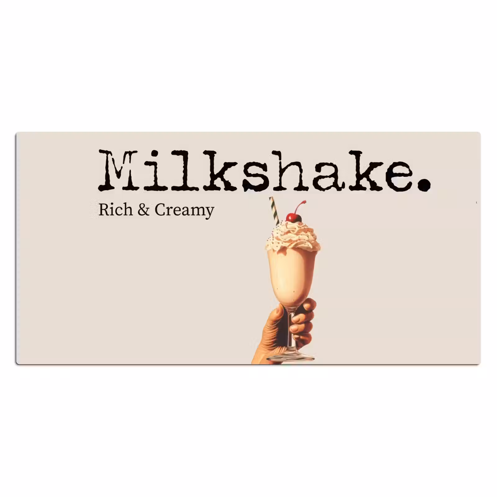 Bureau onderlegger - Milkshake - Kers - Rietje — 1