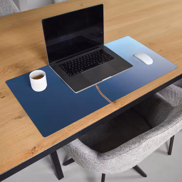 Bureau onderlegger - Blauw - Bloem - Glazen - Sierlijk — 2