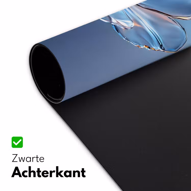 Bureau onderlegger - Blauw - Bloem - Glazen - Sierlijk — 4