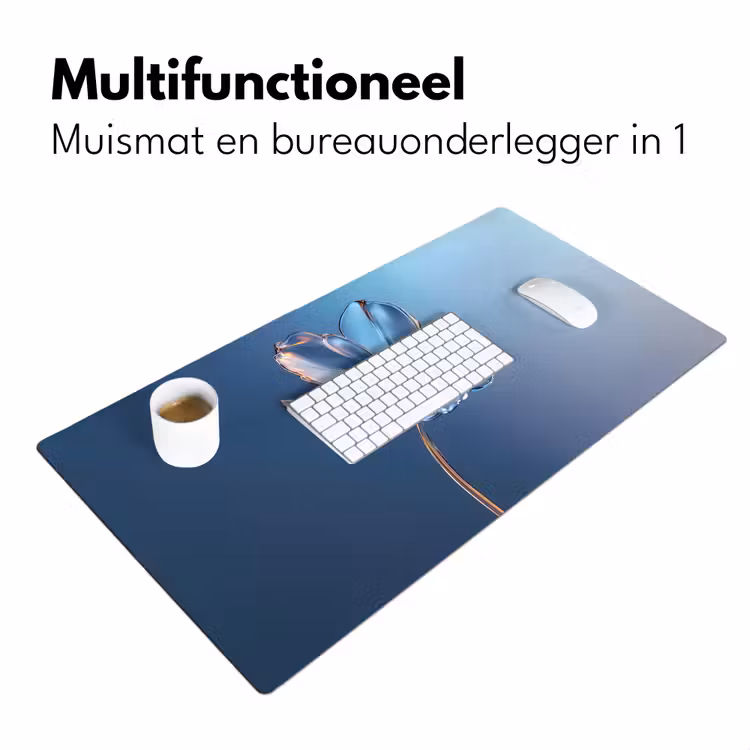 Bureau onderlegger - Blauw - Bloem - Glazen - Sierlijk — 6