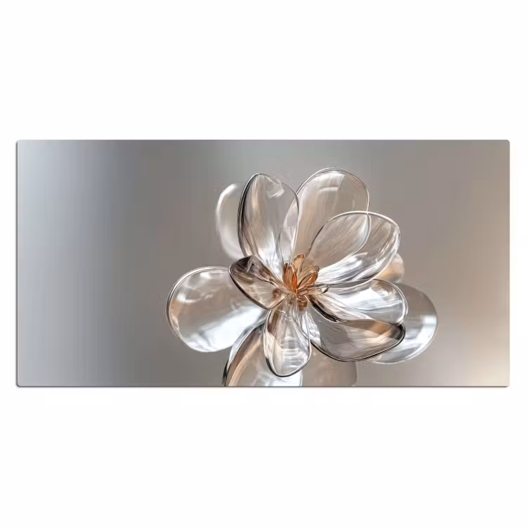 Bureau onderlegger - Bloem - Glazen - Doorzichtig — 1