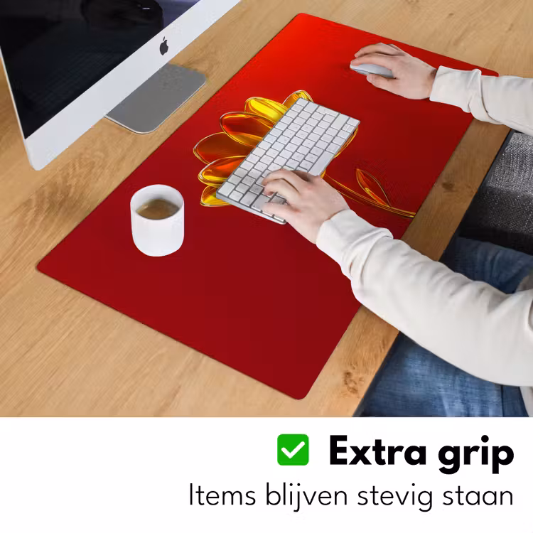 Bureau onderlegger - Bloem - Goud - Glazen — 5