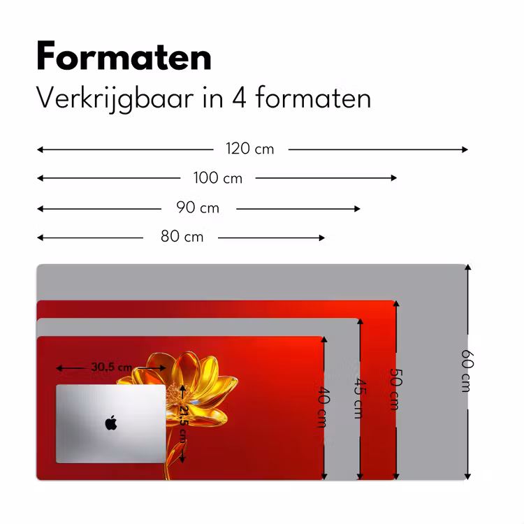 Bureau onderlegger - Bloem - Goud - Glazen — 7