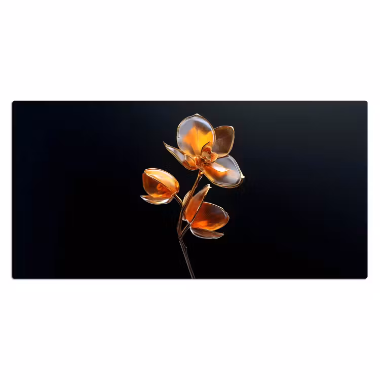 Bureau onderlegger - Bloem - Orchidee - Oranje — 1