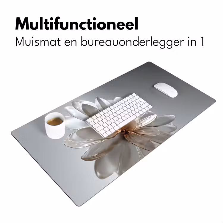 Bureau onderlegger - Bloem - Wit - Neutraal — 6