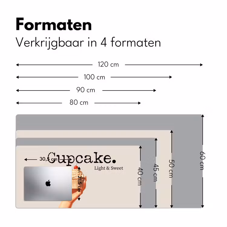 Bureau onderlegger - Cupcake - Zoet - Kers — 7