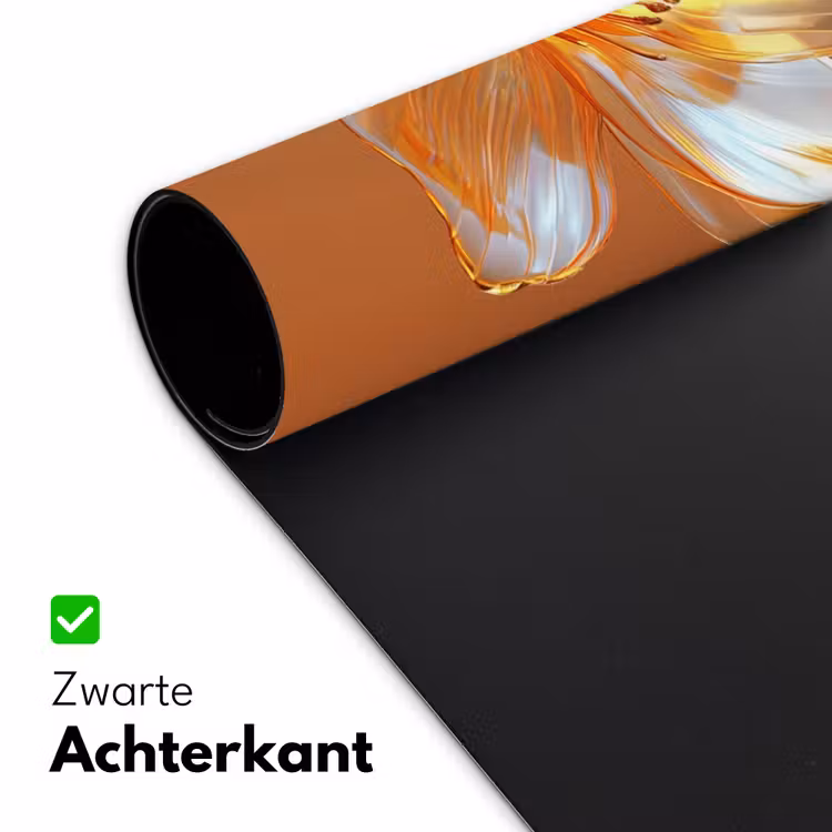 Bureau onderlegger - Glazen - Bloem - Oranje — 4