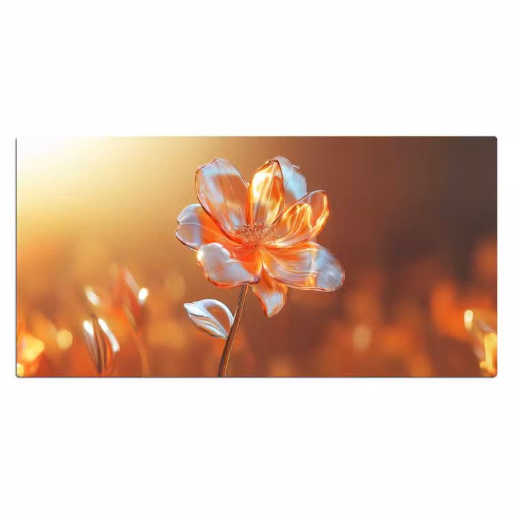 Bureau onderlegger - Glazen - Bloem - Zonlicht — 1