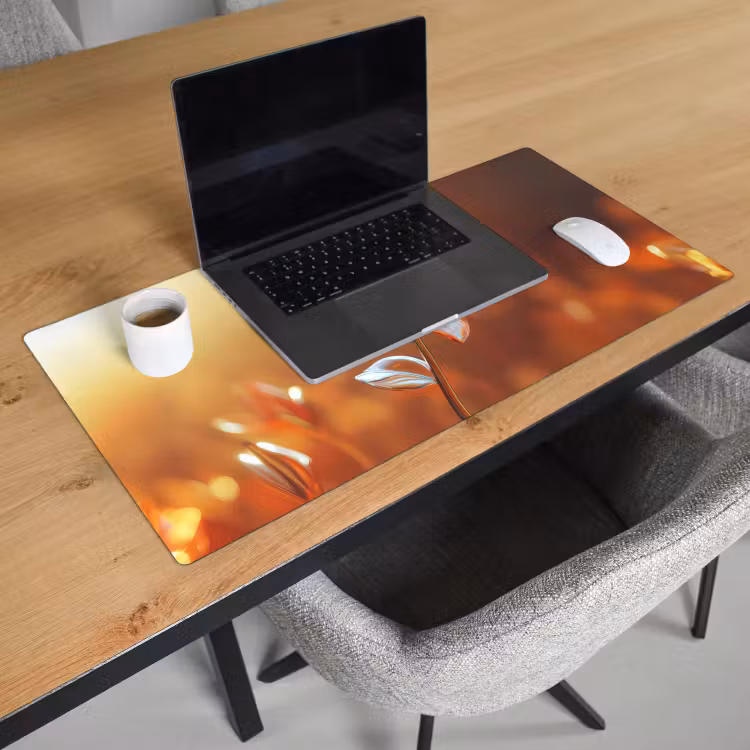 Bureau onderlegger - Glazen - Bloem - Zonlicht — 2