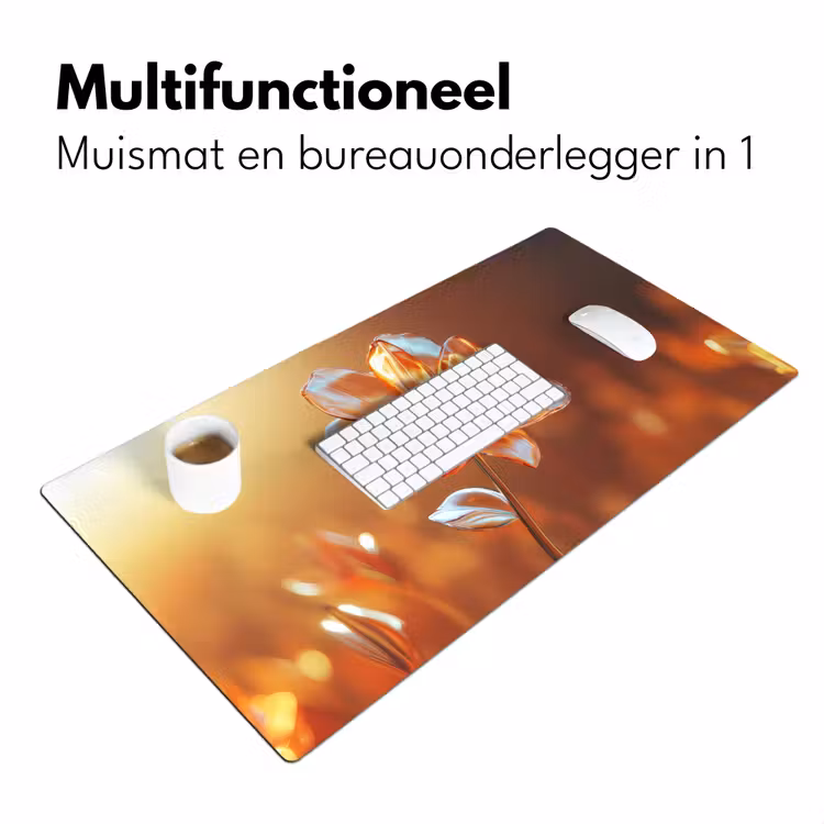 Bureau onderlegger - Glazen - Bloem - Zonlicht — 6