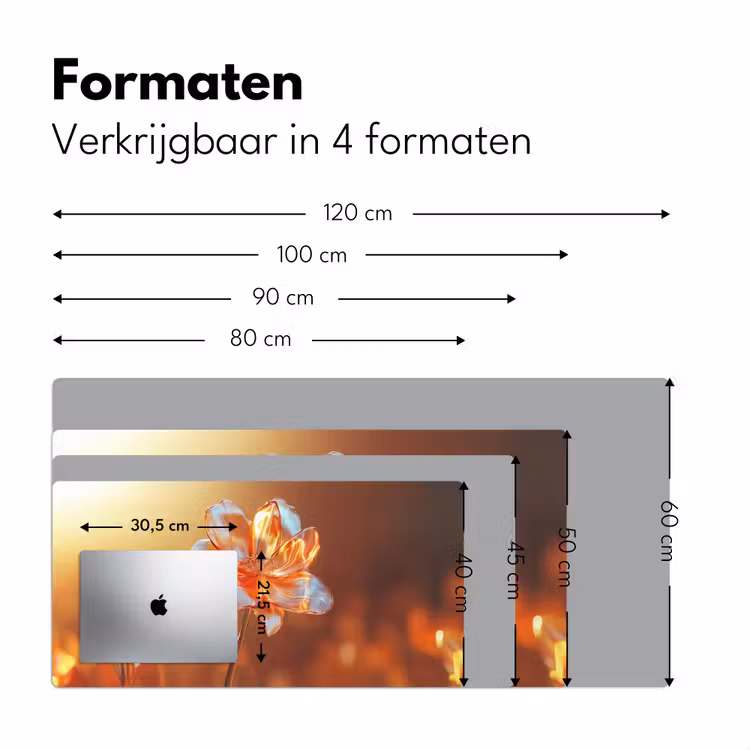 Bureau onderlegger - Glazen - Bloem - Zonlicht — 7