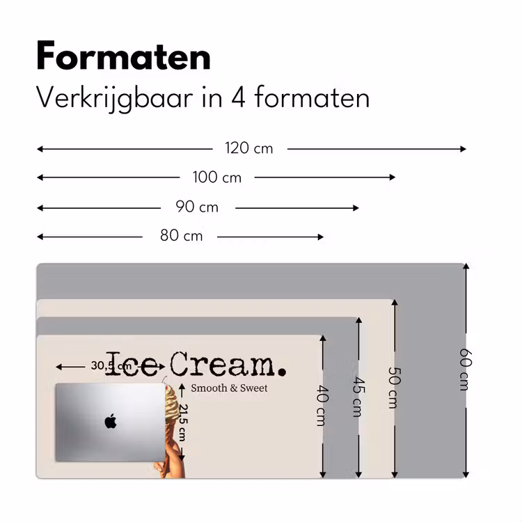 Bureau onderlegger - Ice cream - Softijs - Kleurrijk - Kers — 7
