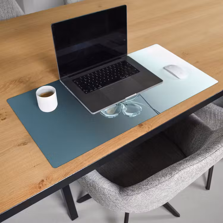 Bureau onderlegger - Kristal - Bloemen - Grijs — 2