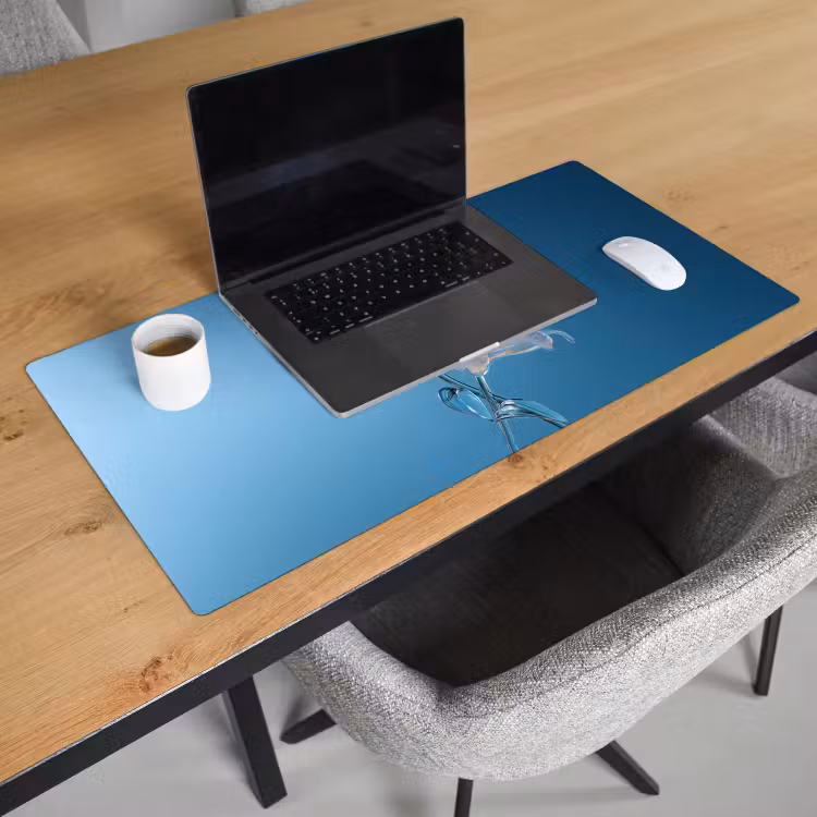 Bureau onderlegger - Lelies - Blauw - Glazen — 2