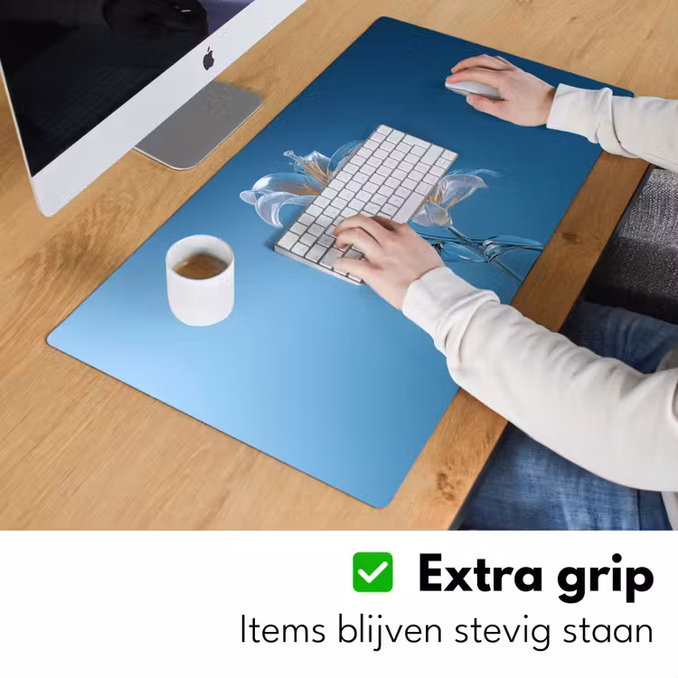 Bureau onderlegger - Lelies - Blauw - Glazen — 5