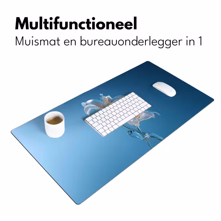 Bureau onderlegger - Lelies - Blauw - Glazen — 6