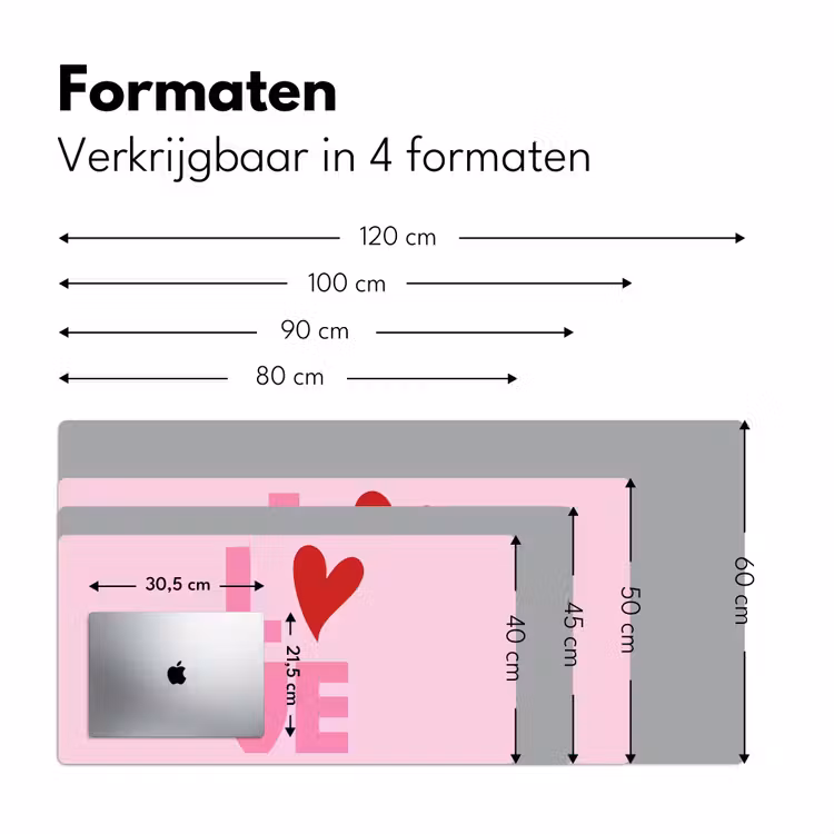 Bureau onderlegger - Love - Roze - Hart - Valentijn — 7