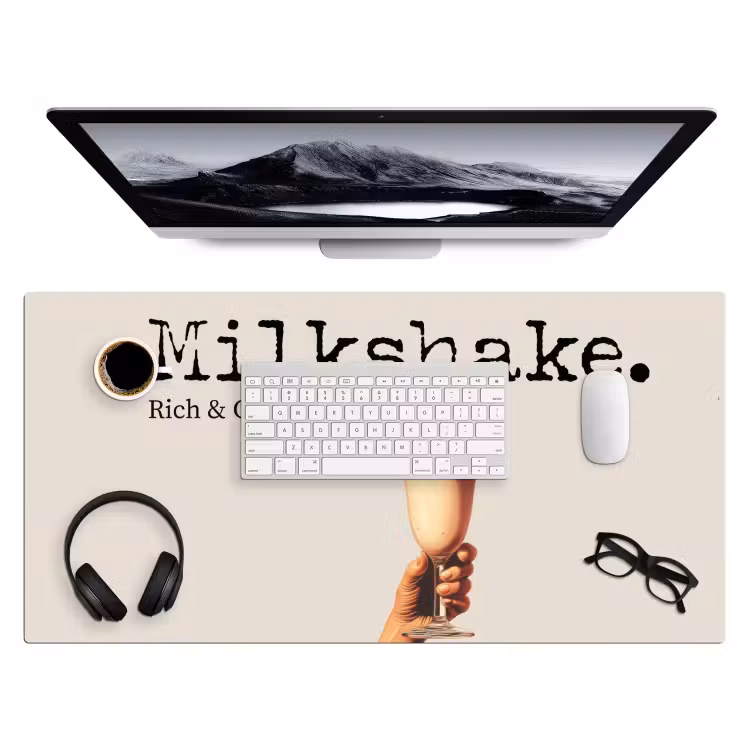 Bureau onderlegger - Milkshake - Kers - Rietje — 3