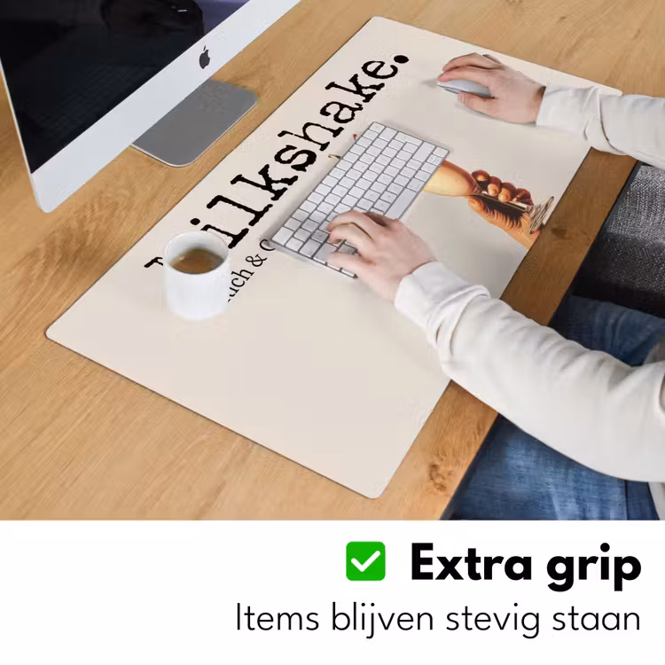 Bureau onderlegger - Milkshake - Kers - Rietje — 5
