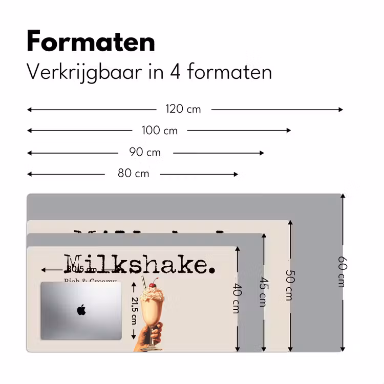 Bureau onderlegger - Milkshake - Kers - Rietje — 7