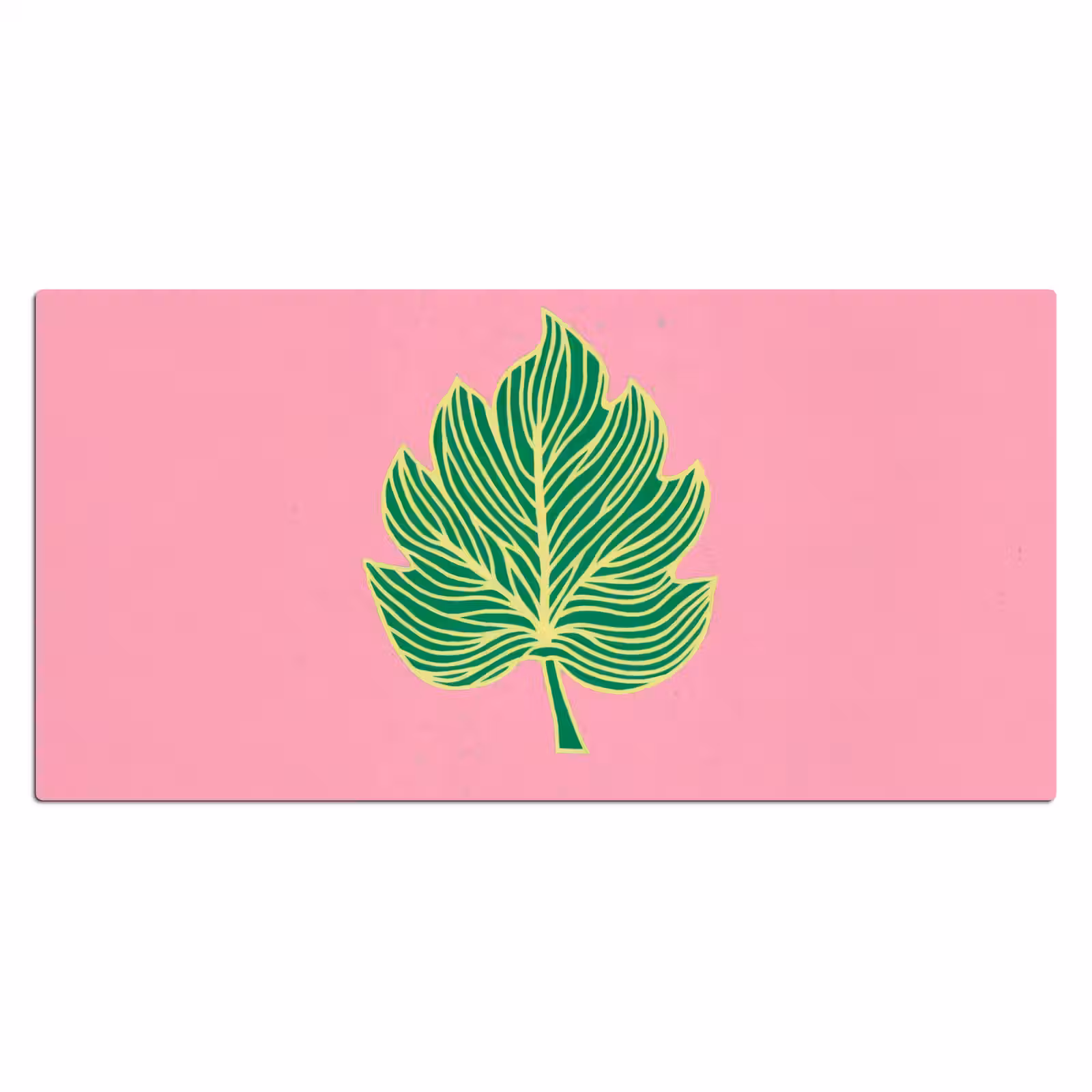 Bureau onderlegger - Blad - Groen - Illustratie - Minimalistisch — 1
