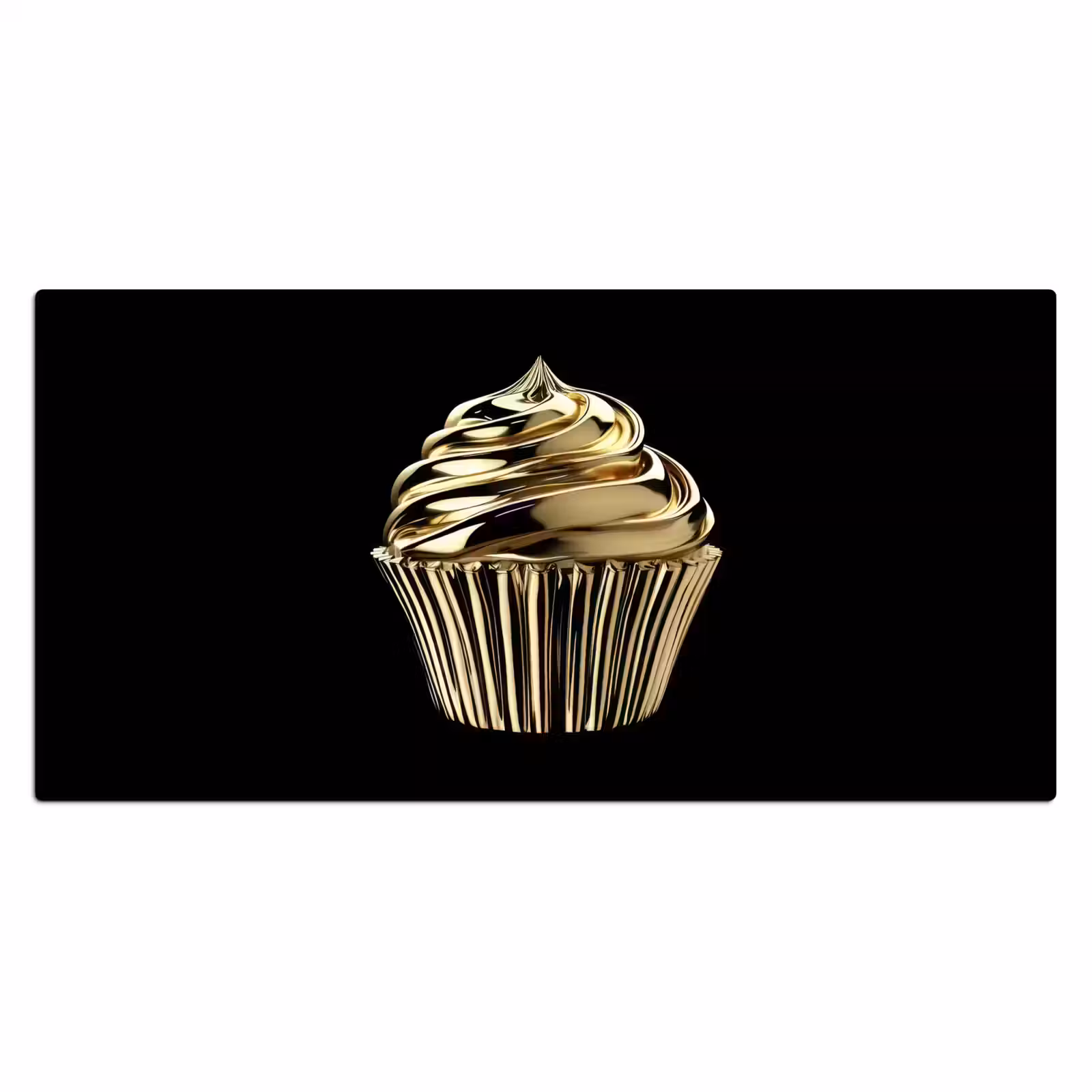 Bureau onderlegger - Cupcake - Eten - Goud - Zwart — 1