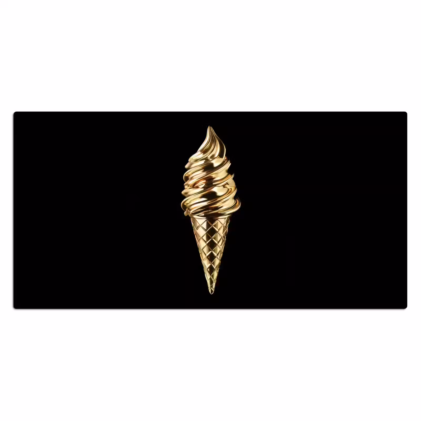 Bureau onderlegger - Ijs - Goud - Zwart - Eten — 1