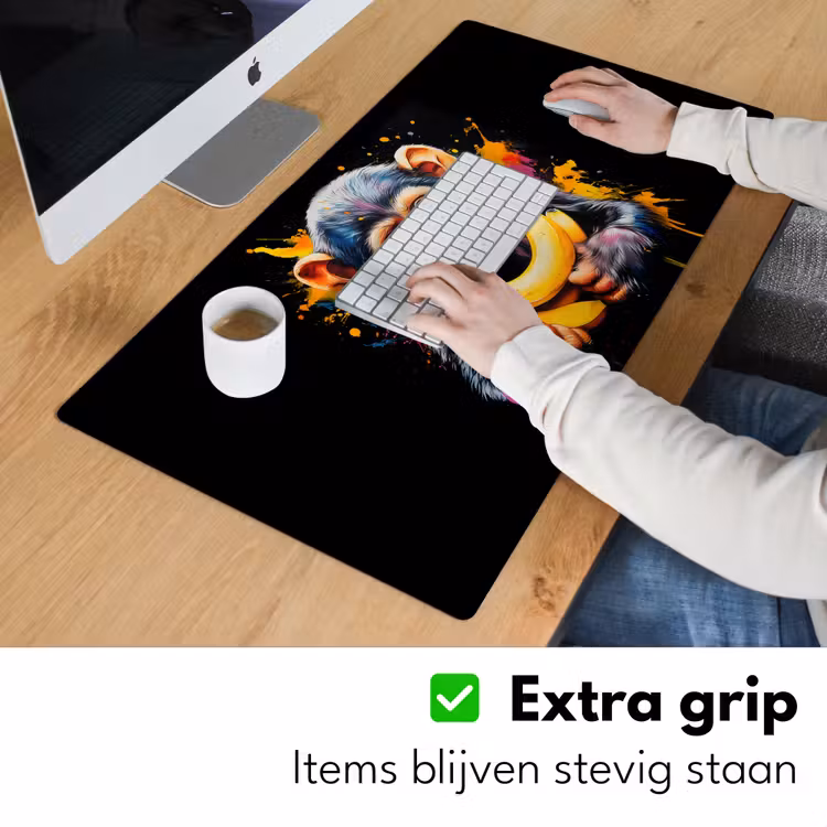 Bureau onderlegger - Aap - Graffiti - Kleurrijk - Bananen - Modern — 5