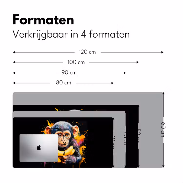 Bureau onderlegger - Aap - Graffiti - Kleurrijk - Bananen - Modern — 7