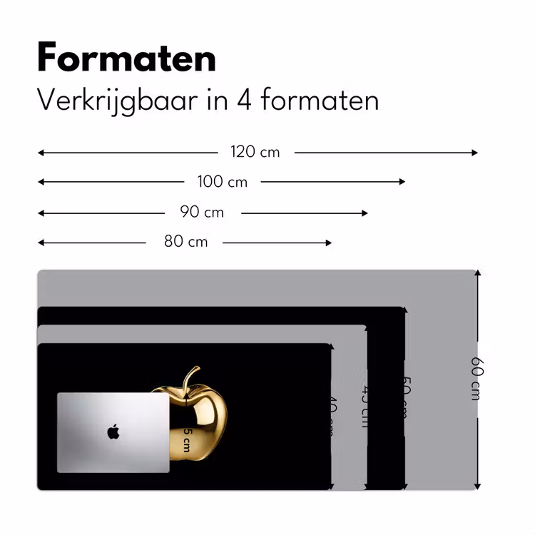 Bureau onderlegger - Appel - Goud - Chrome - Zwart — 7