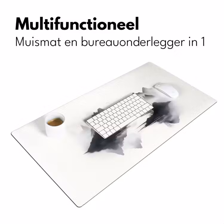 Bureau onderlegger - Bergen - Mistig - Water - Wit — 6