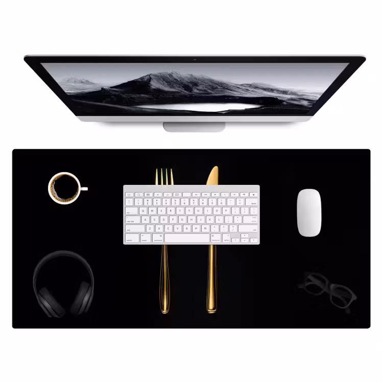 Bureau onderlegger - Bestek - Goud - Mes - Vork — 3