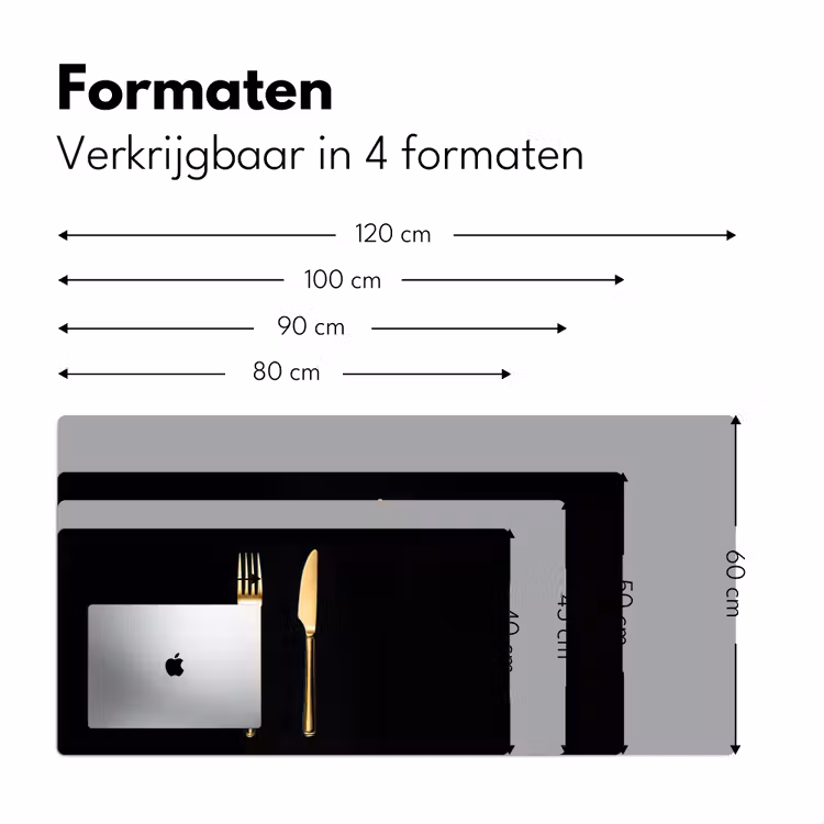 Bureau onderlegger - Bestek - Goud - Mes - Vork — 7