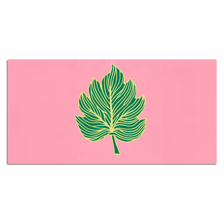Bureau onderlegger - Blad - Groen - Illustratie - Minimalistisch — 1