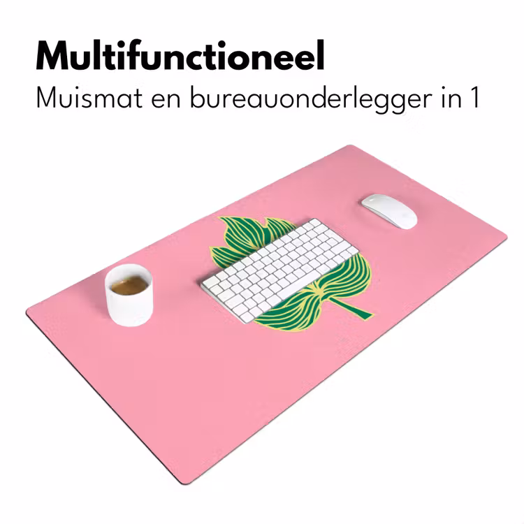Bureau onderlegger - Blad - Groen - Illustratie - Minimalistisch — 6