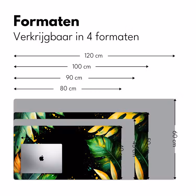 Bureau onderlegger - Bladeren - Groen - Geel - Verf - Jungle — 7