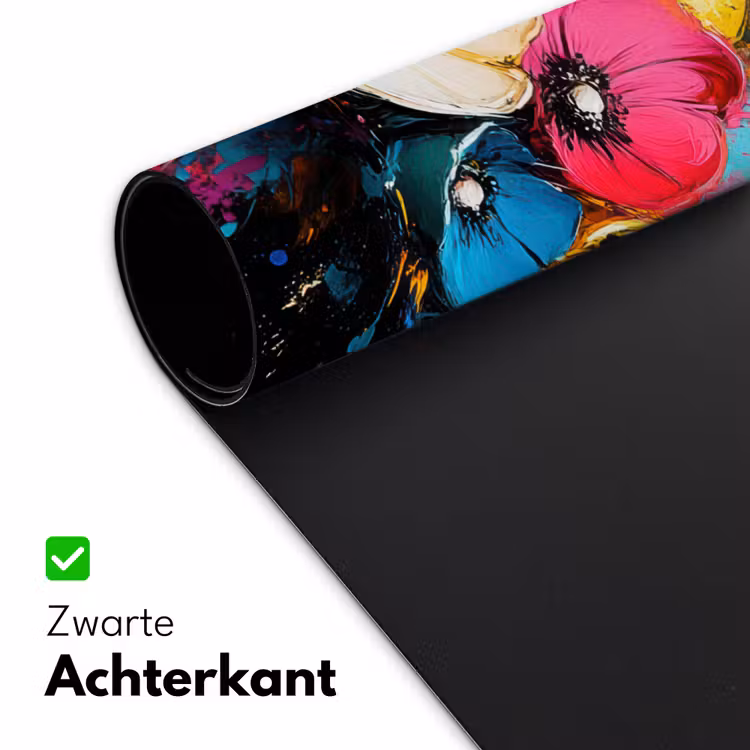 Bureau onderlegger - Bloemen - Kleurrijk - Graffiti - Modern - Boeket — 4