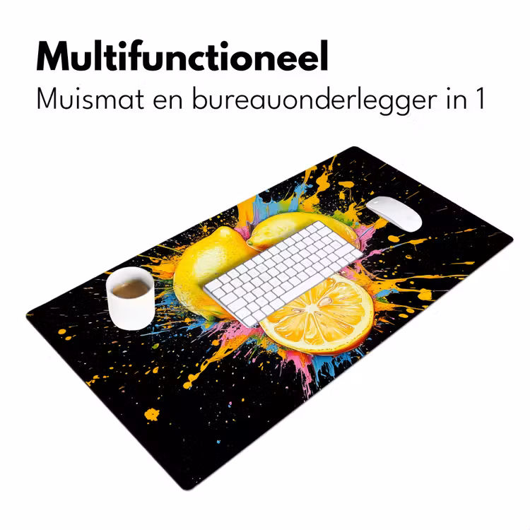 Bureau onderlegger - Citroen - Graffiti - Kleurrijk - Verf - Modern — 6
