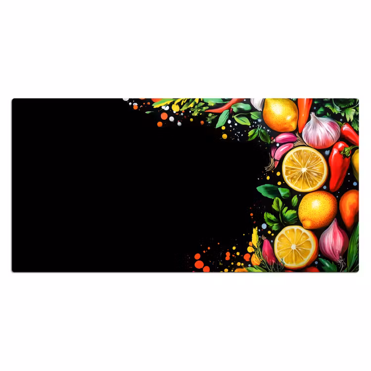 Bureau onderlegger - Citroenen - Peper - Kruiden - Graffiti - Verf - Abstract — 1